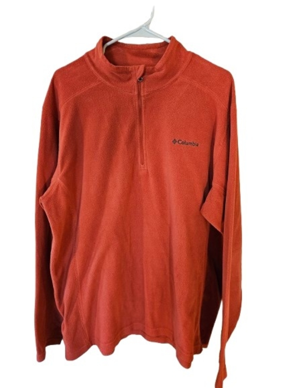 Columbia Rust Orange Fleece Pullover with Half-Zip
